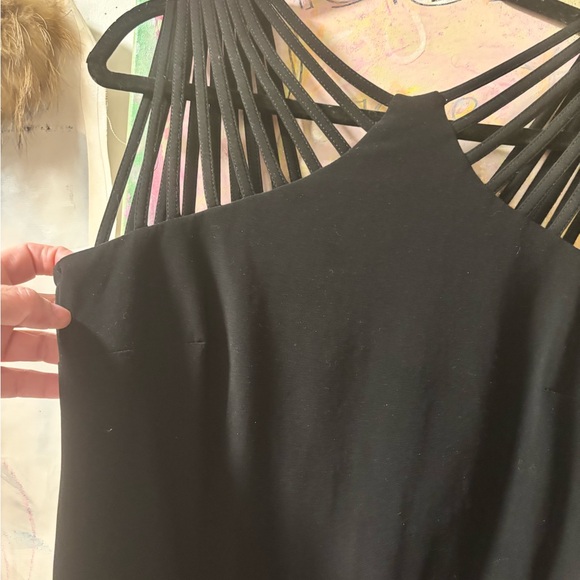 Joseph Ribkoff Black Strappy-Back Evening Dress - Picture 9 of 12